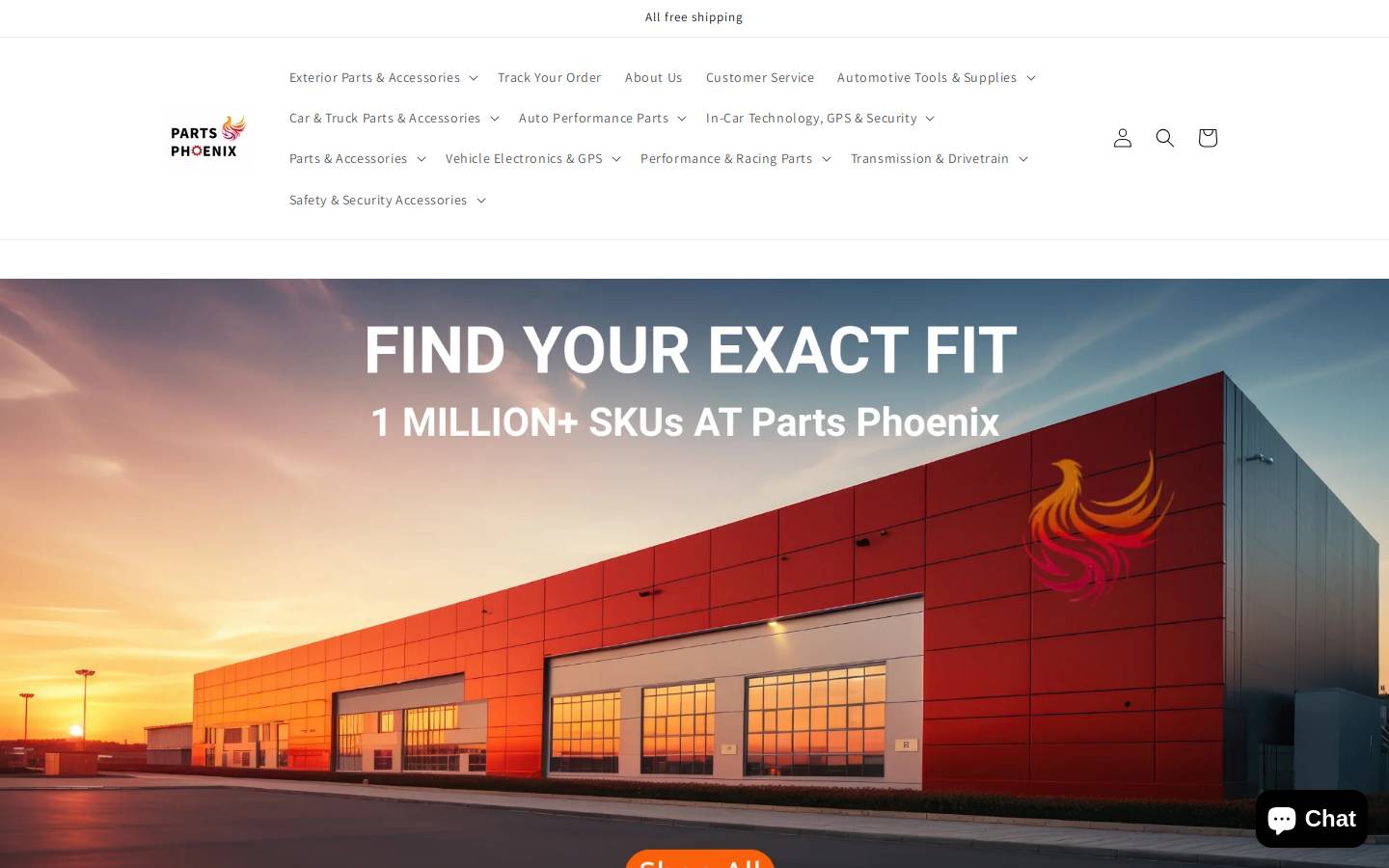 partsphoenix.com homepage screenshot
