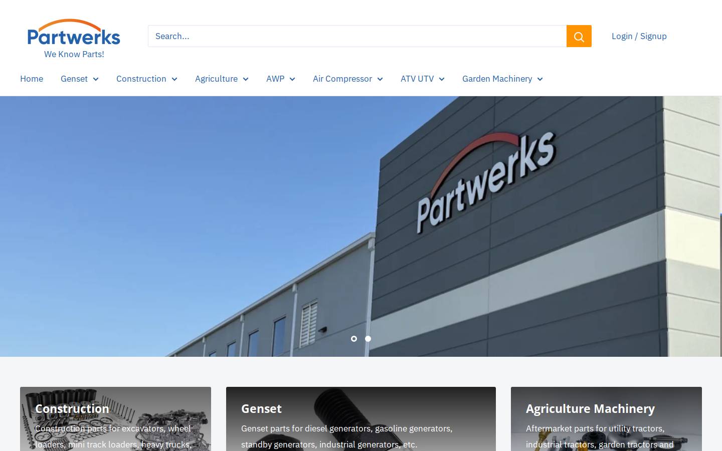 partwerks.com homepage screenshot