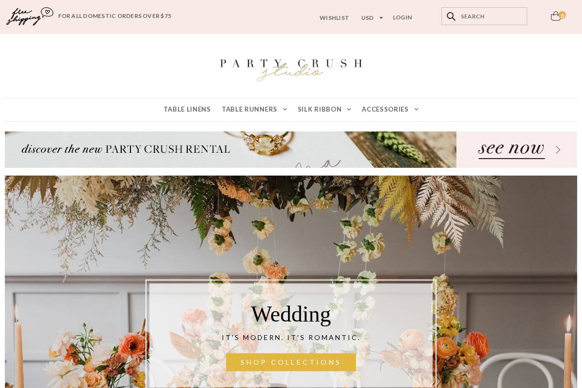 partycrushstudio.com homepage screenshot