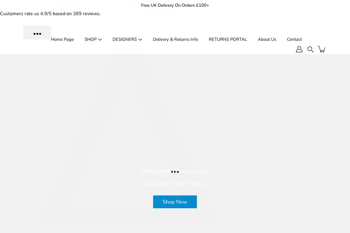Pasha Living homepage screenshot