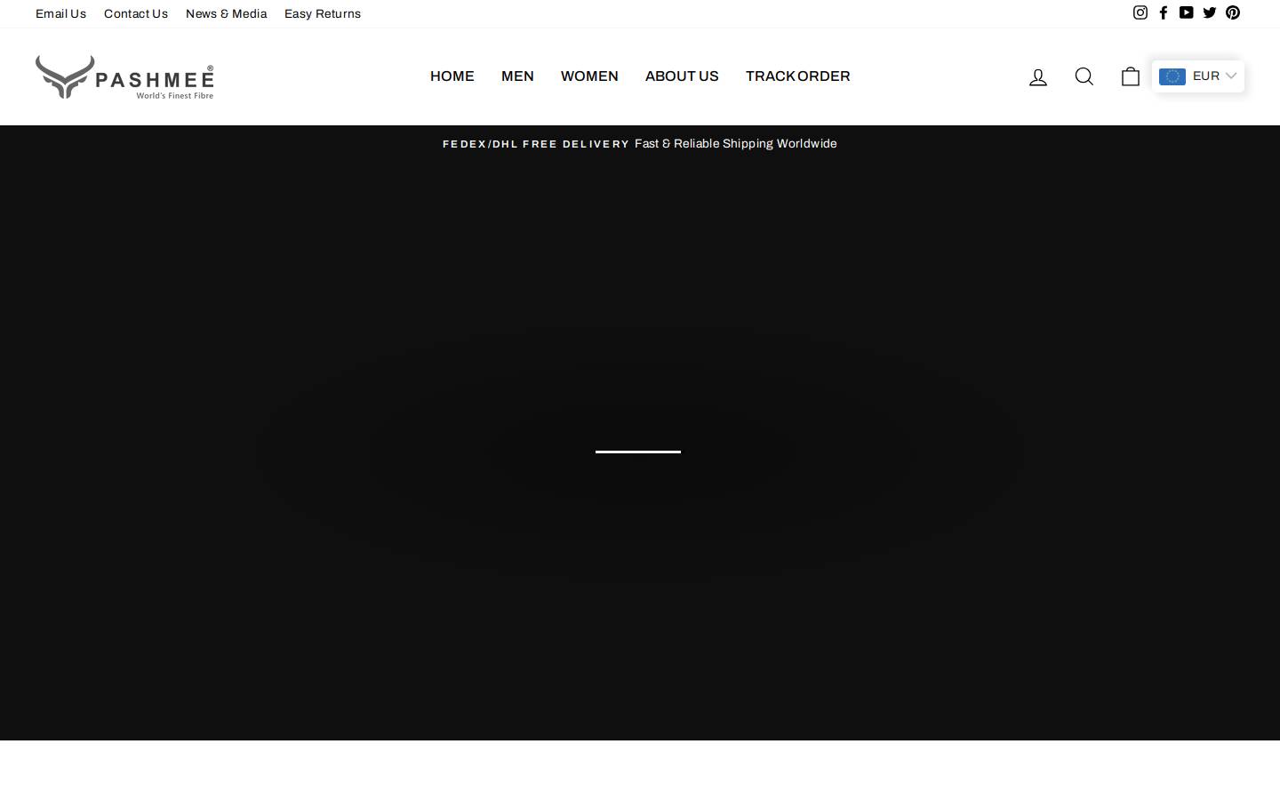 pashmee.com homepage screenshot