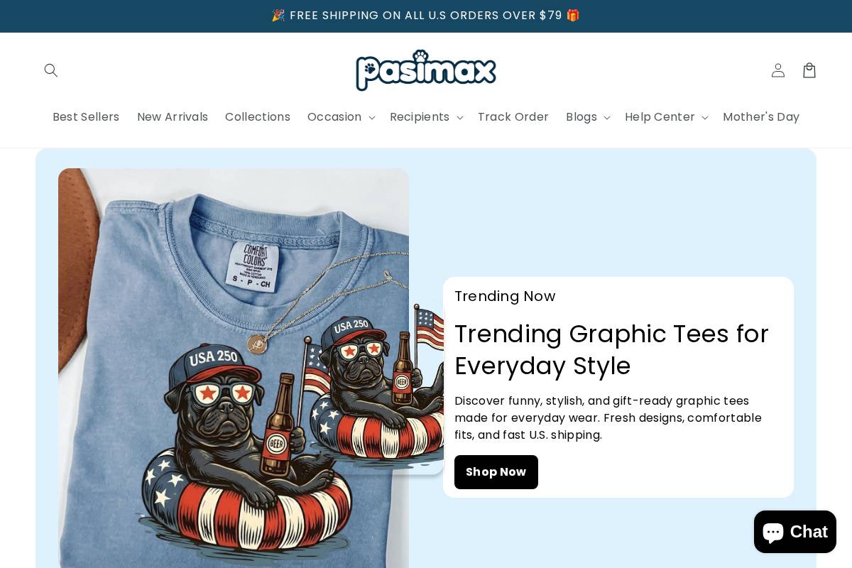 Pasimax homepage screenshot