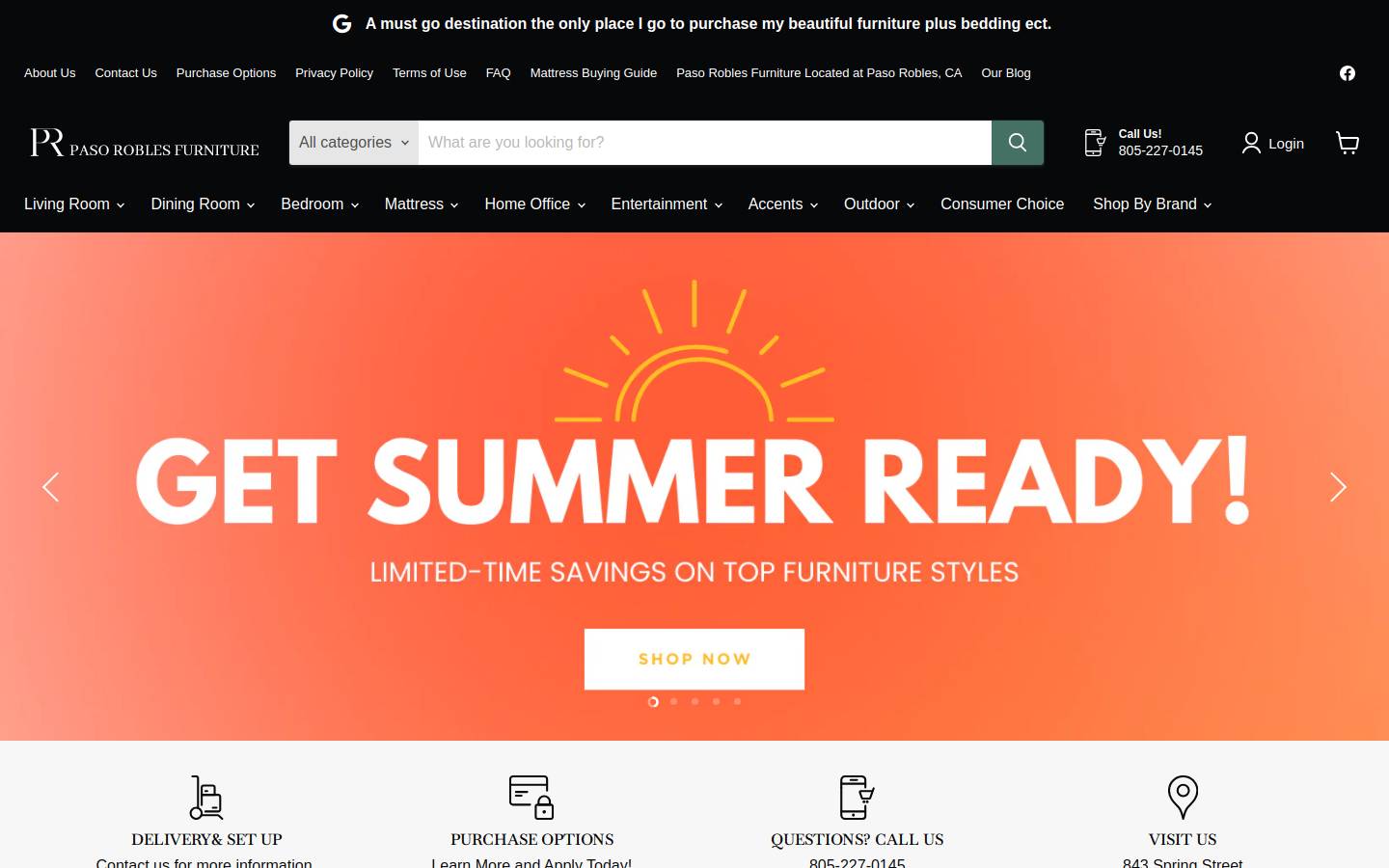 pasohomefurniture.com homepage screenshot