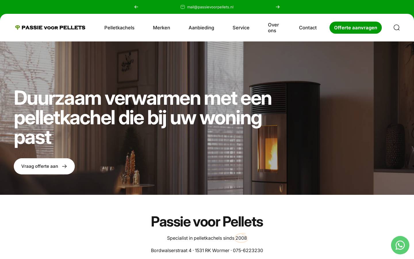 passievoorpellets.nl homepage screenshot
