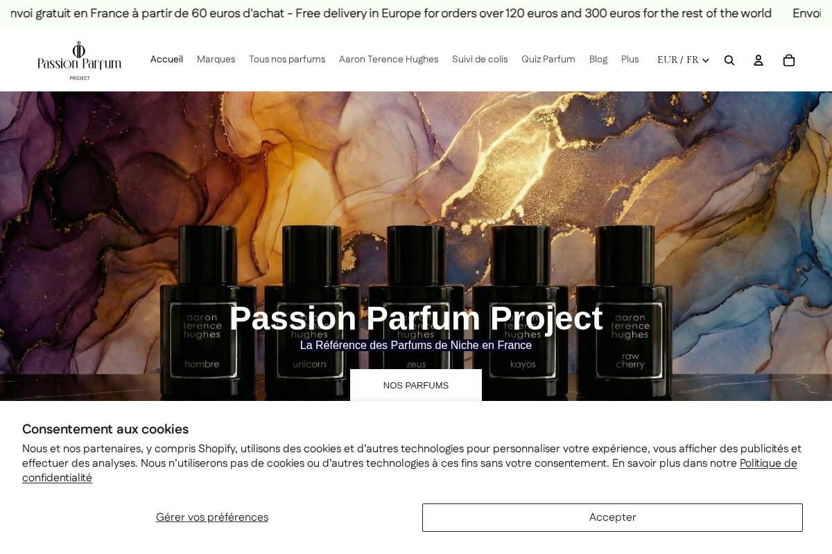 passion-parfum.com homepage screenshot