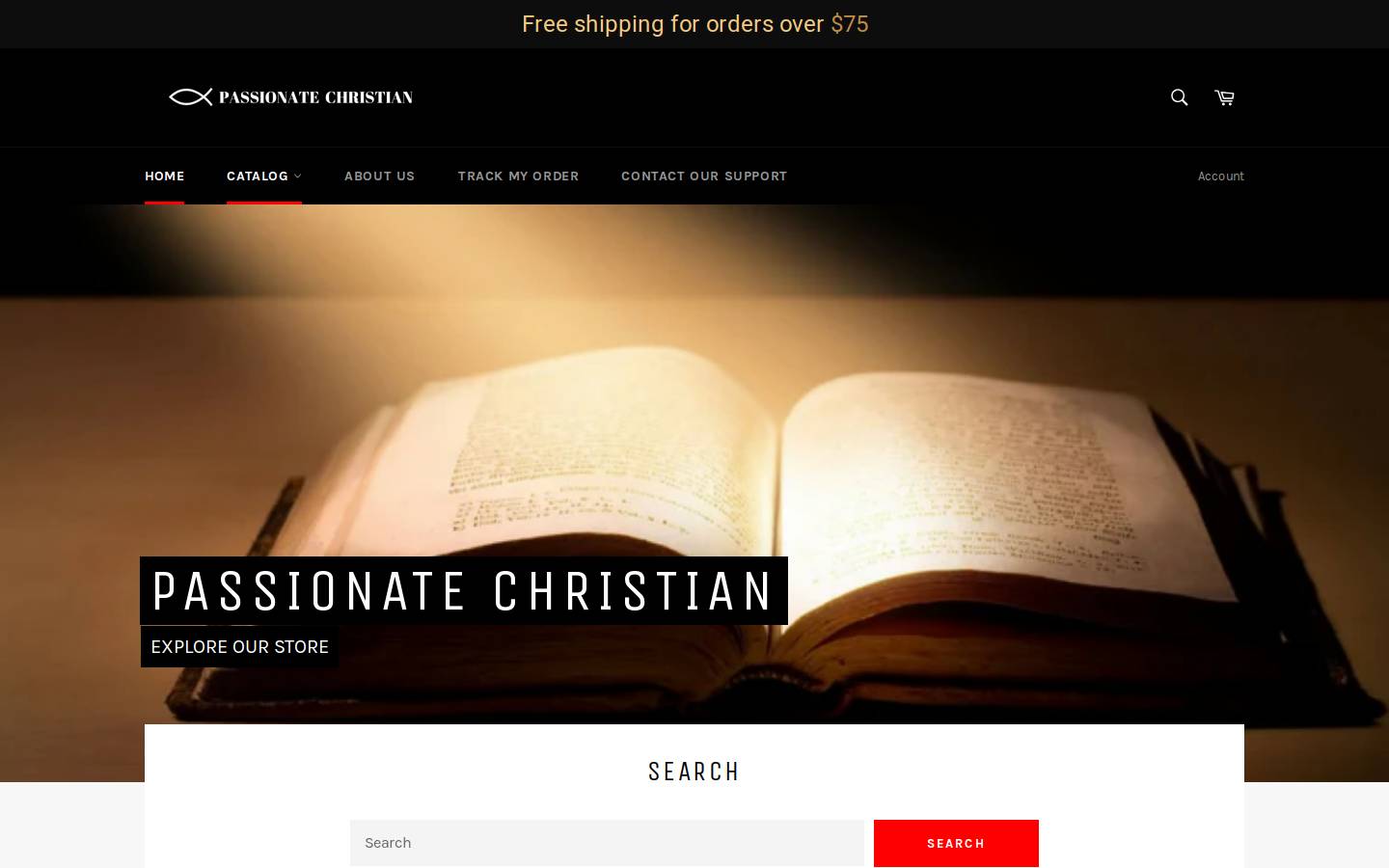 passionatechristian.com homepage screenshot