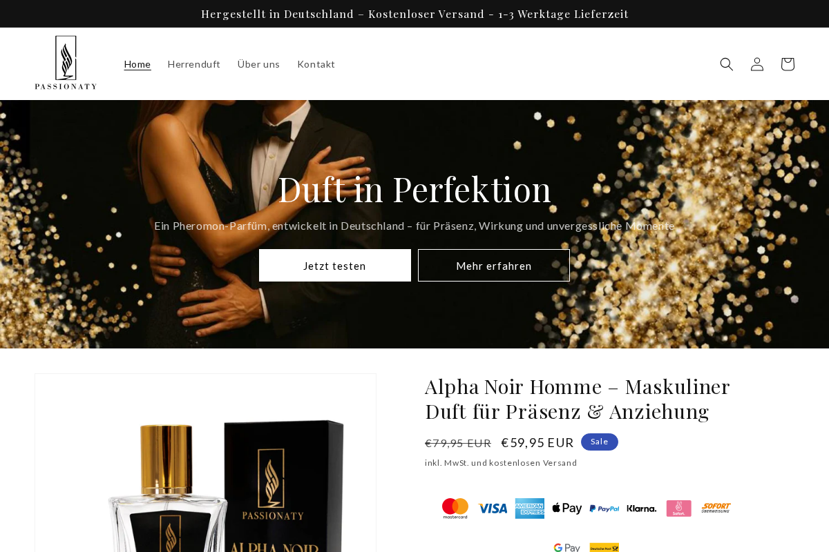 Passionaty homepage screenshot