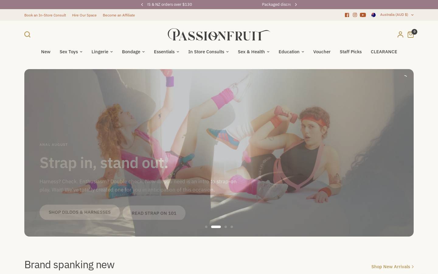 passionfruitshop.com.au homepage screenshot