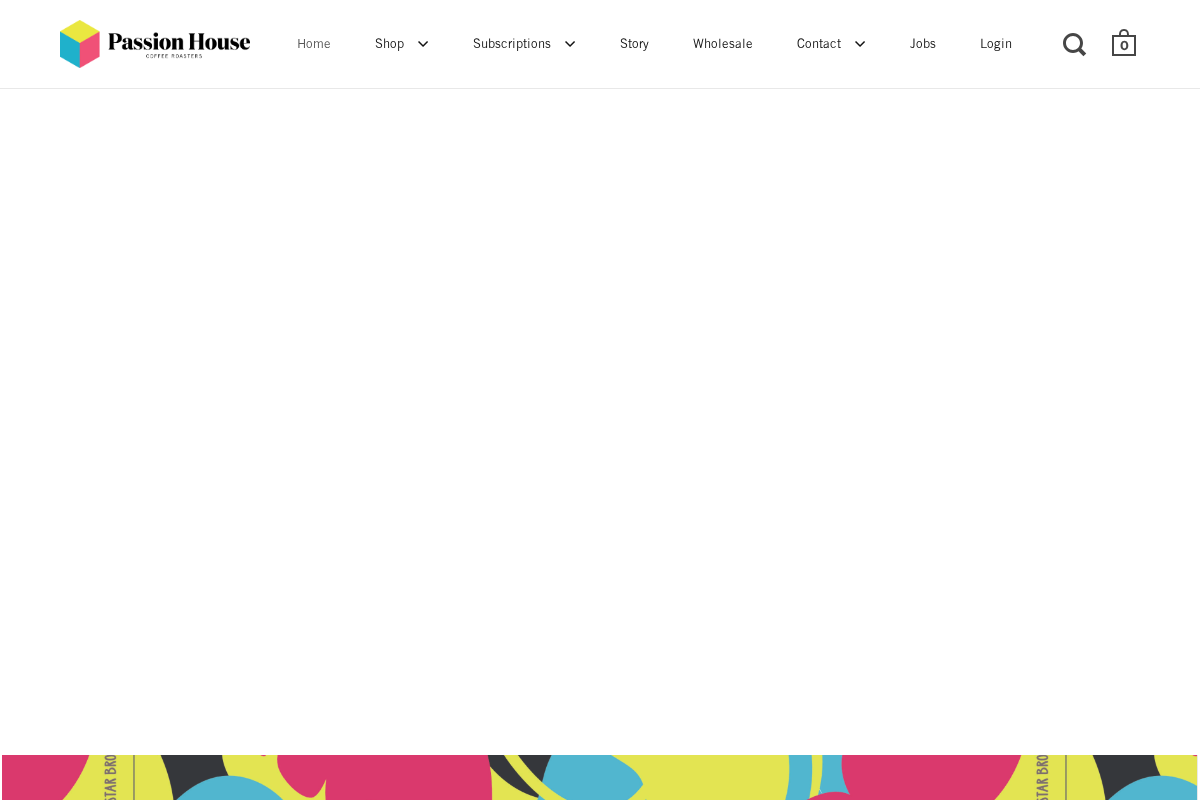 Passion House Coffee homepage screenshot
