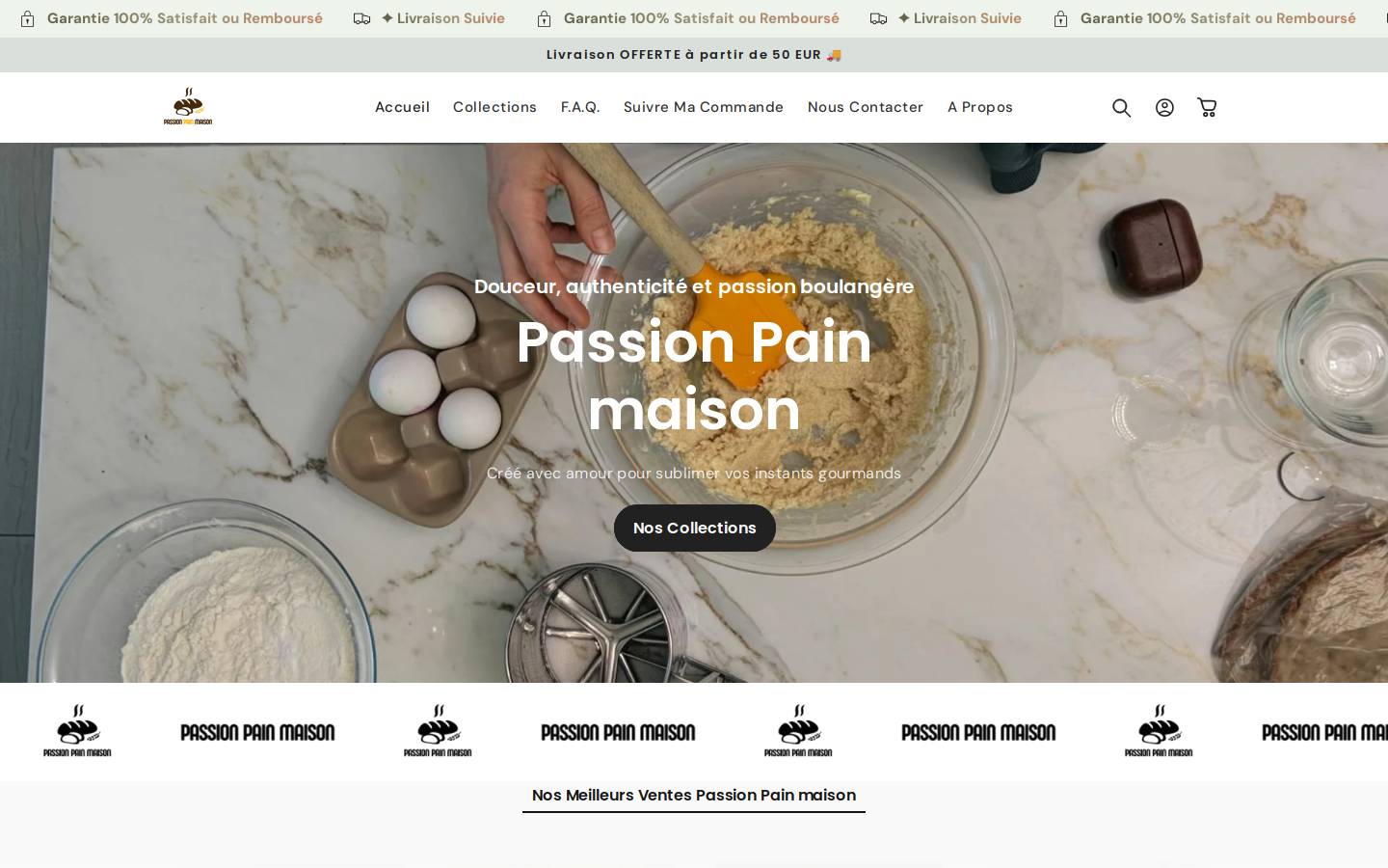 passionpainmaison.com homepage screenshot