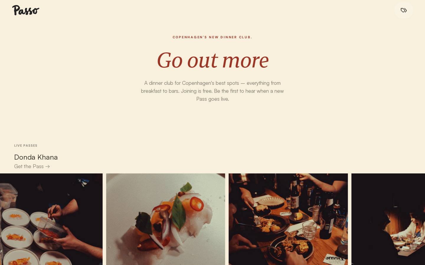 passo.club homepage screenshot