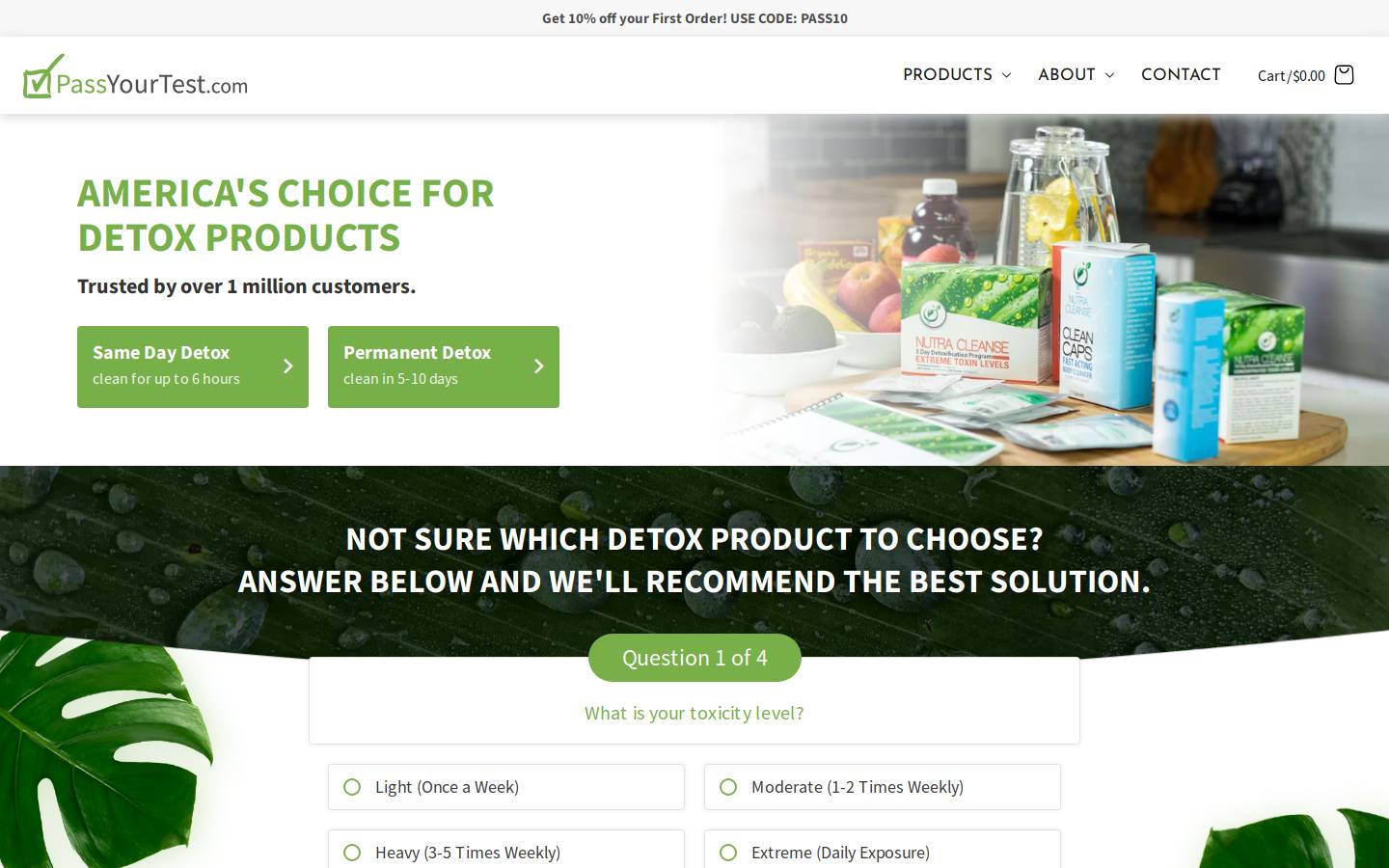 PassYourTest.com homepage screenshot