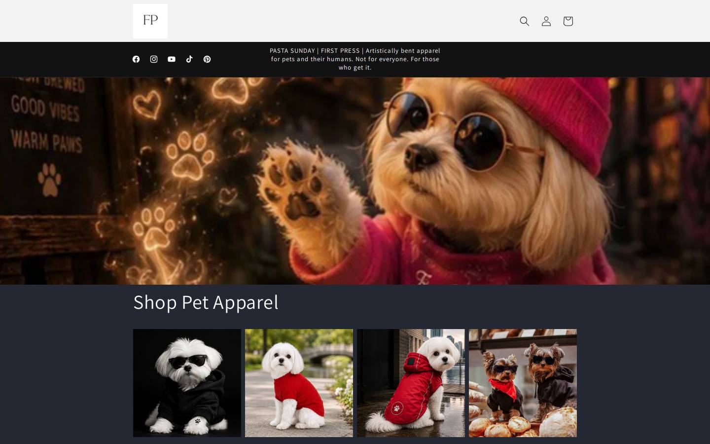 pastasunday.com homepage screenshot