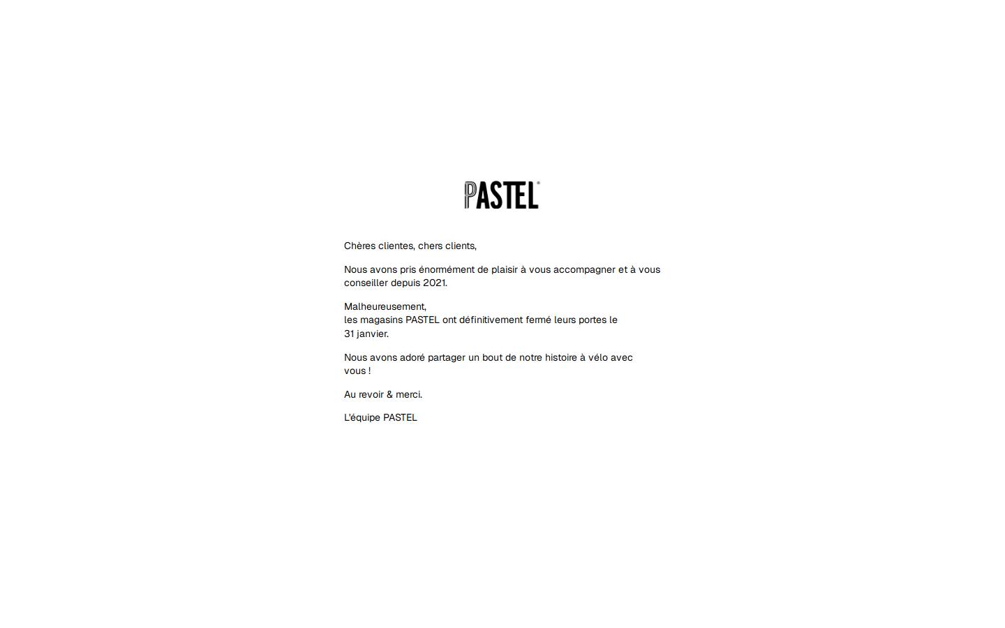 PASTEL Cycles homepage screenshot