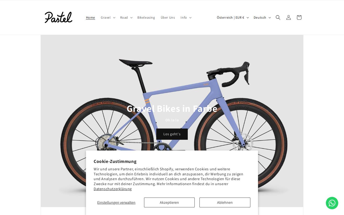 pastelcycles.com homepage screenshot