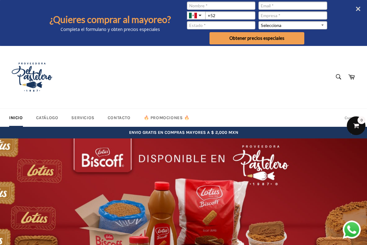 Distribuidora Del Pastelero homepage screenshot