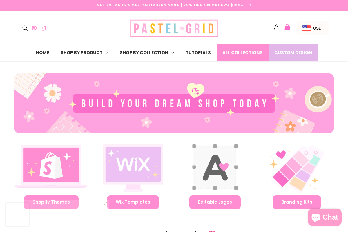 Pastel Grid homepage screenshot