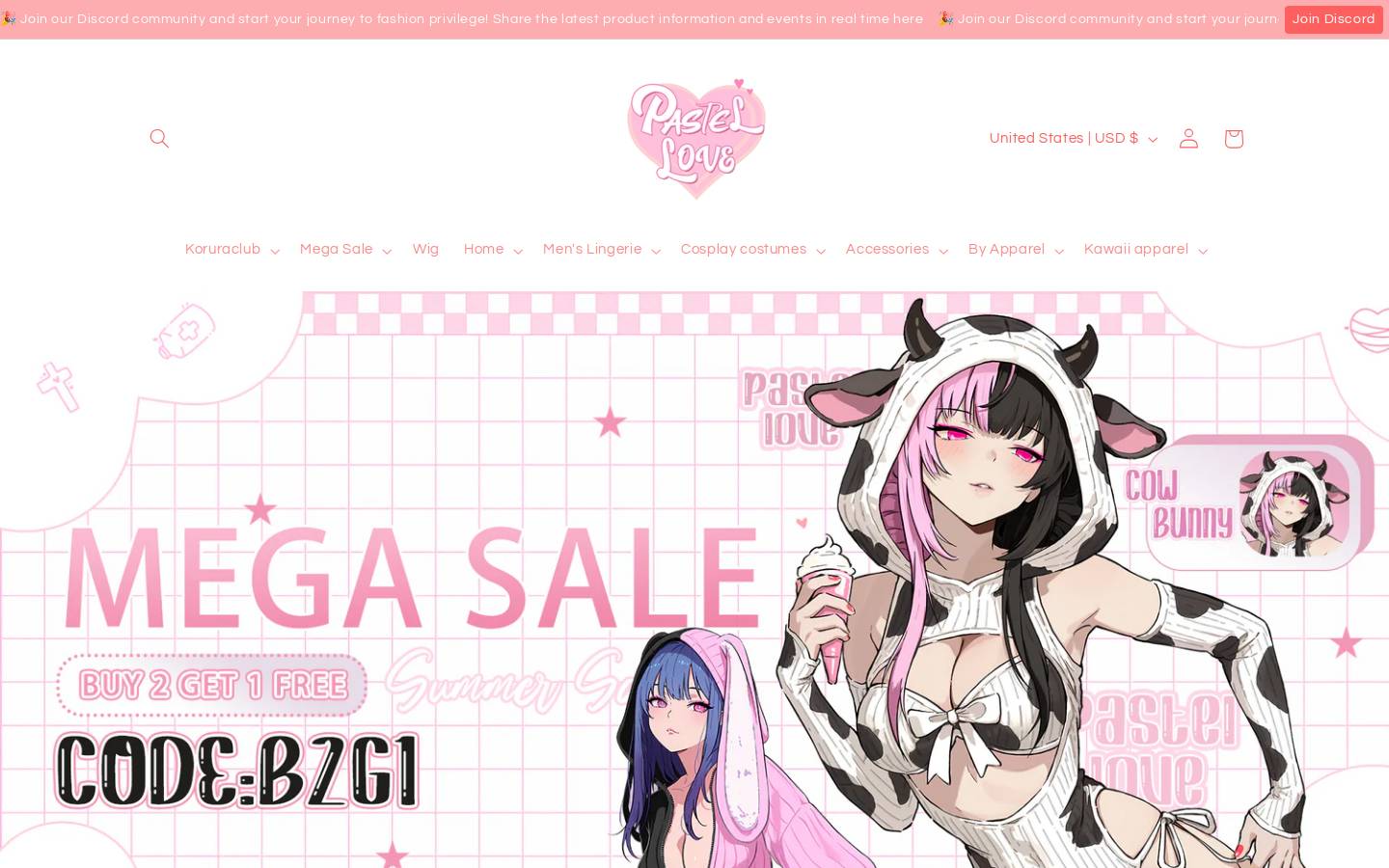 Pastelloves homepage screenshot