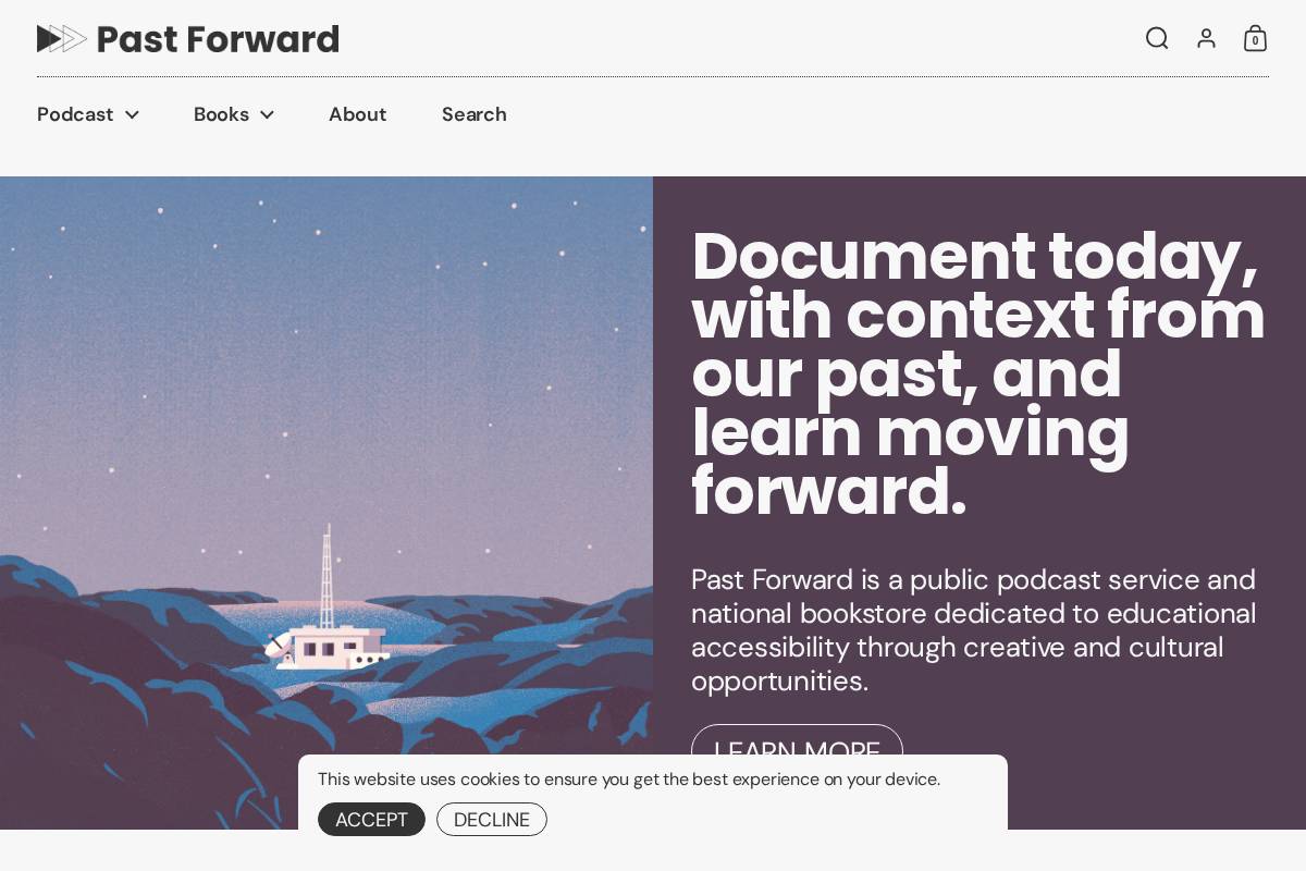 pastforward.org homepage screenshot
