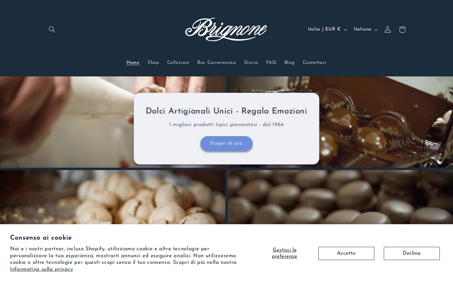 Pasticceria Brignone homepage screenshot