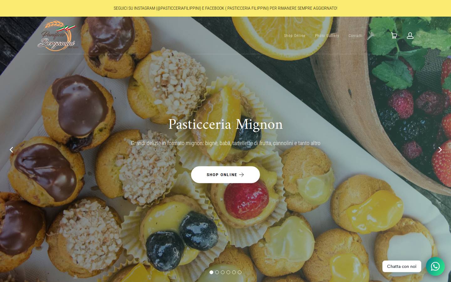 Pasticceriafilippini homepage screenshot