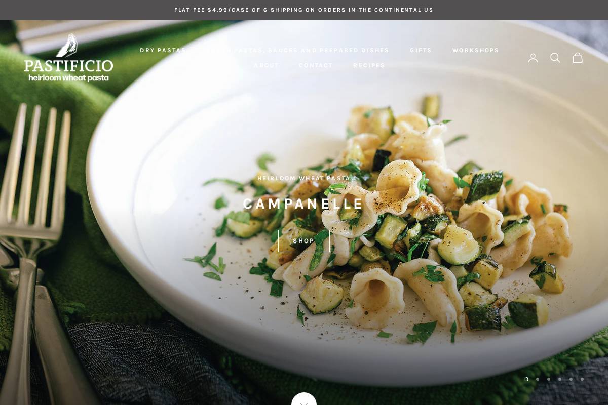 pastificioboulder.com homepage screenshot