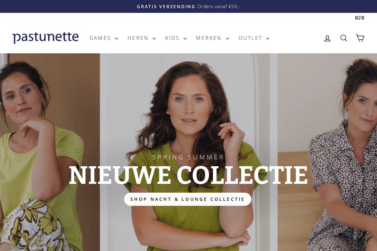 pastunette.com homepage screenshot