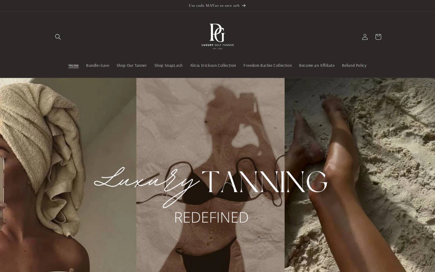 pastygirltan.com homepage screenshot