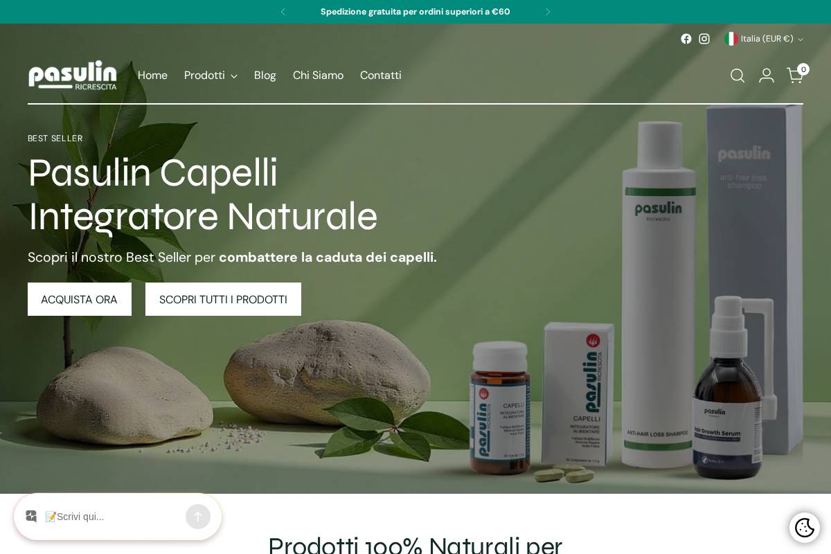 Pasulin homepage screenshot