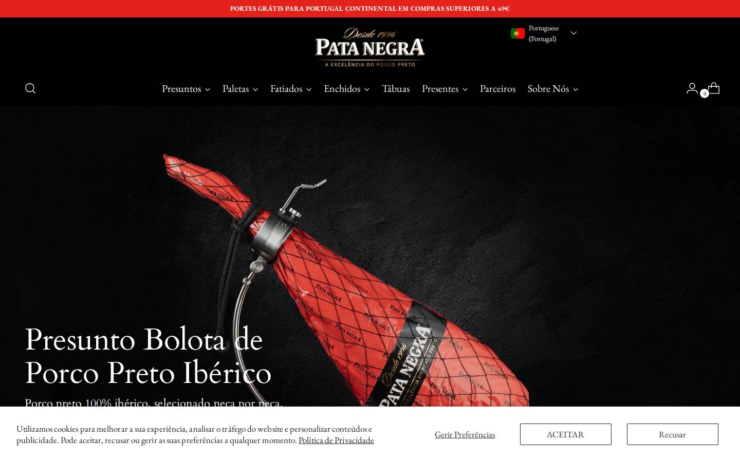 pata-negra.com homepage screenshot
