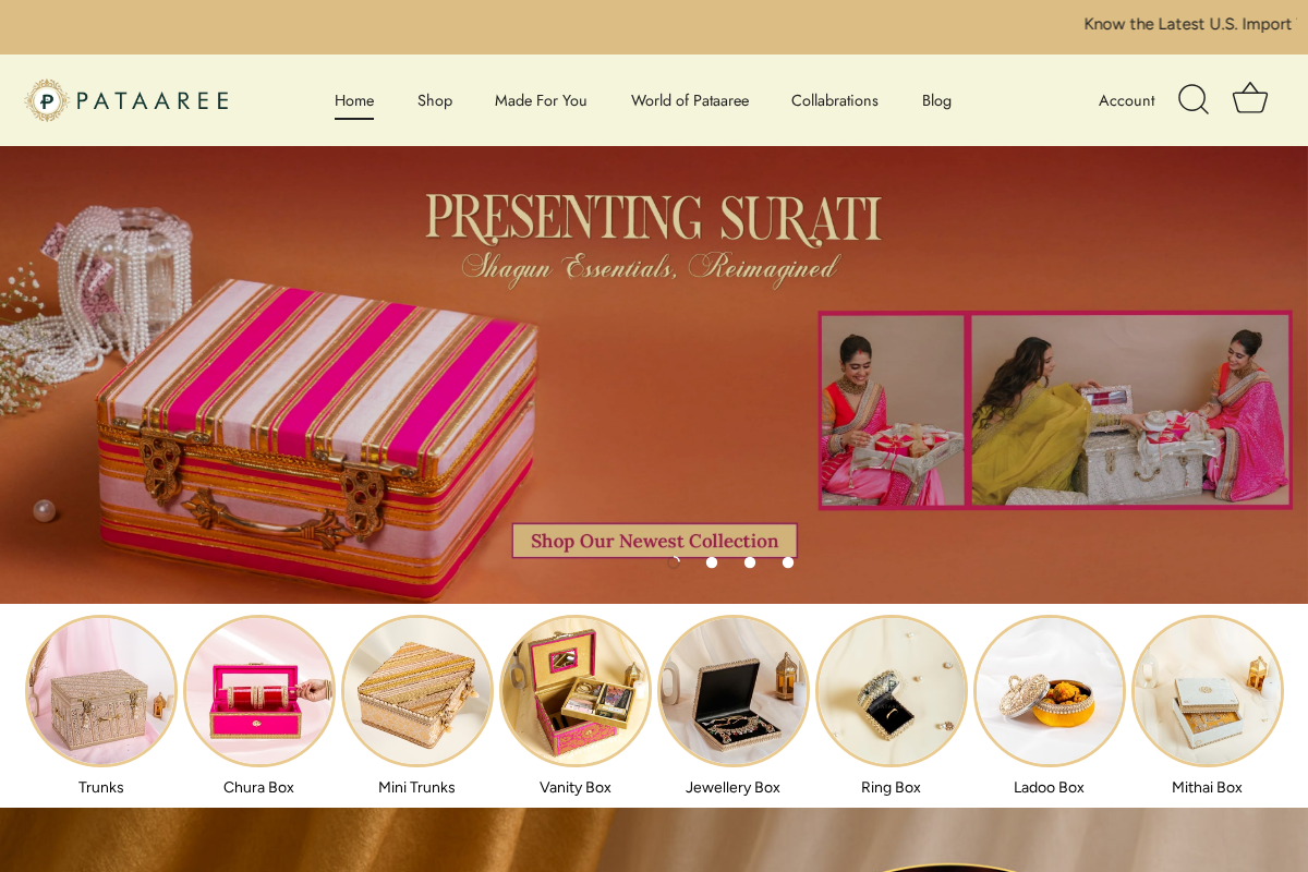 Pataaree homepage screenshot