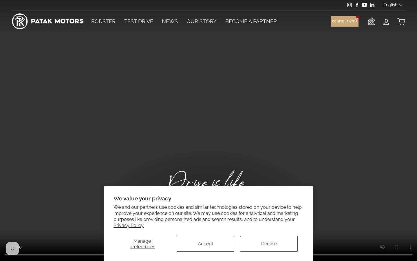 patakmotors.cz homepage screenshot