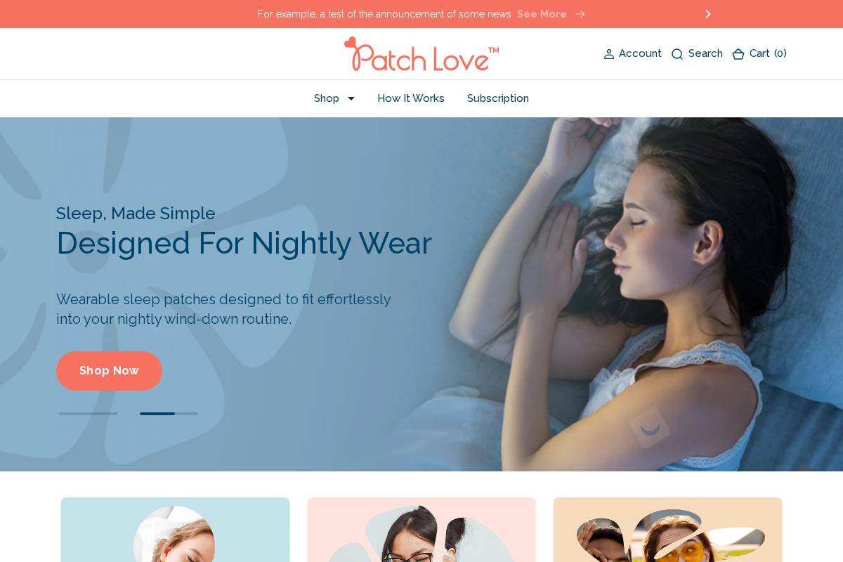 Patch homepage screenshot