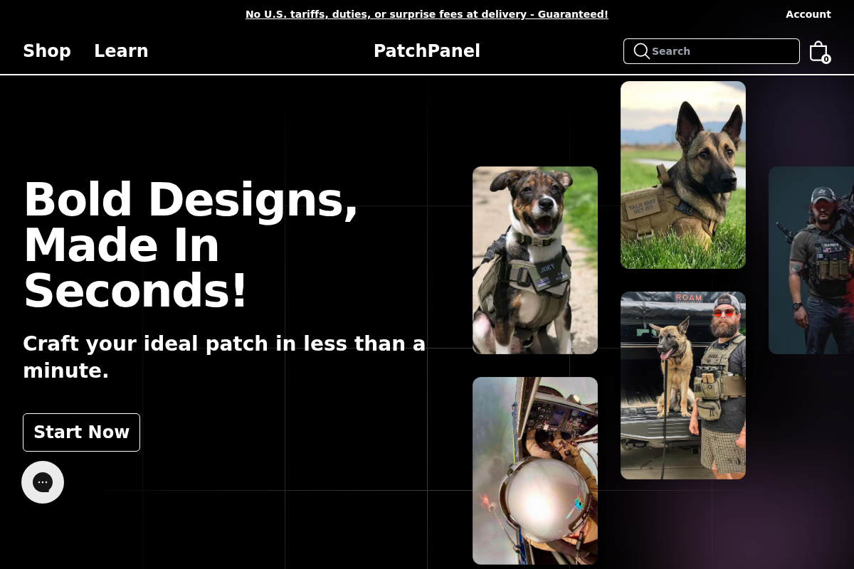 PatchPanel homepage screenshot