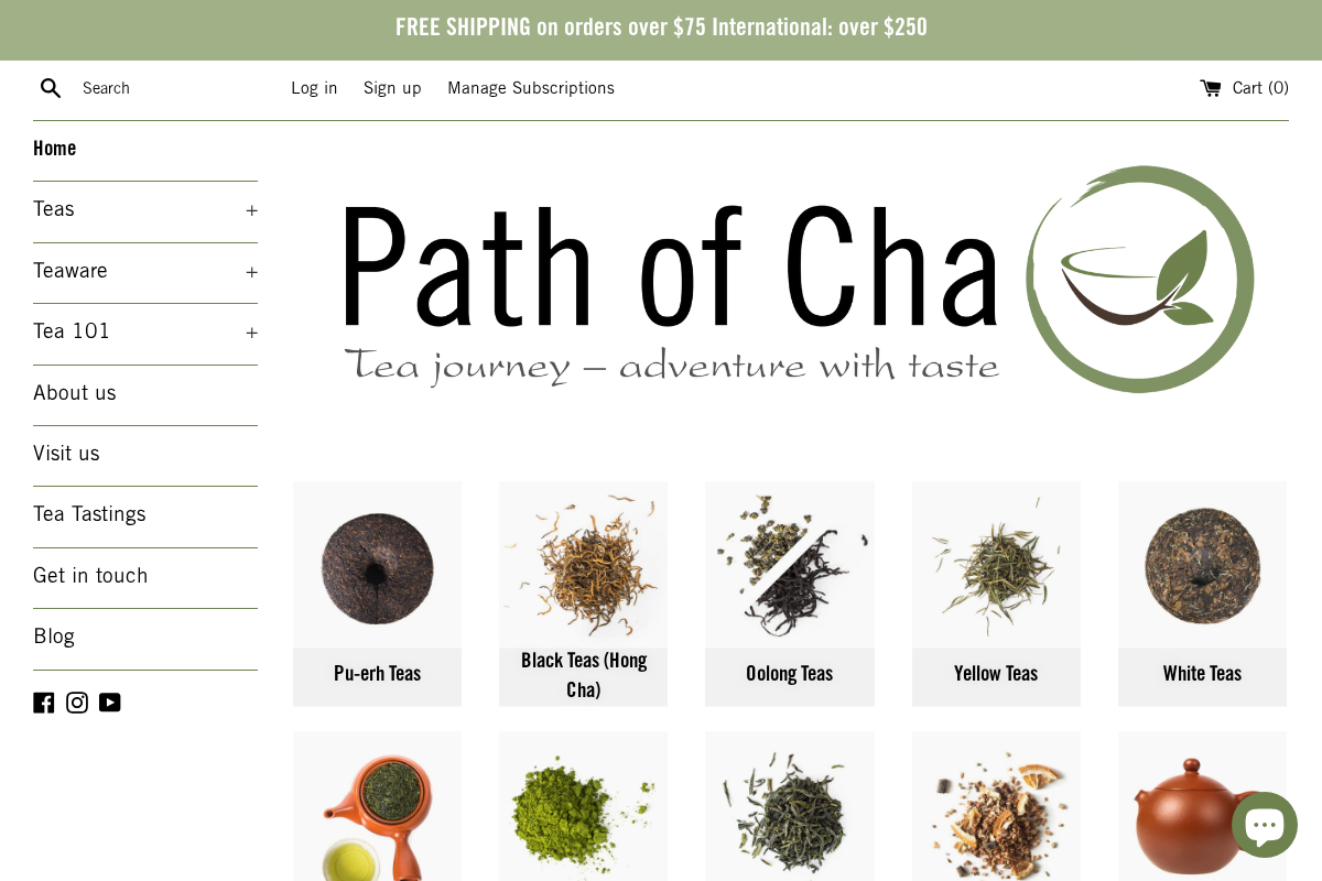 Path of Cha homepage screenshot