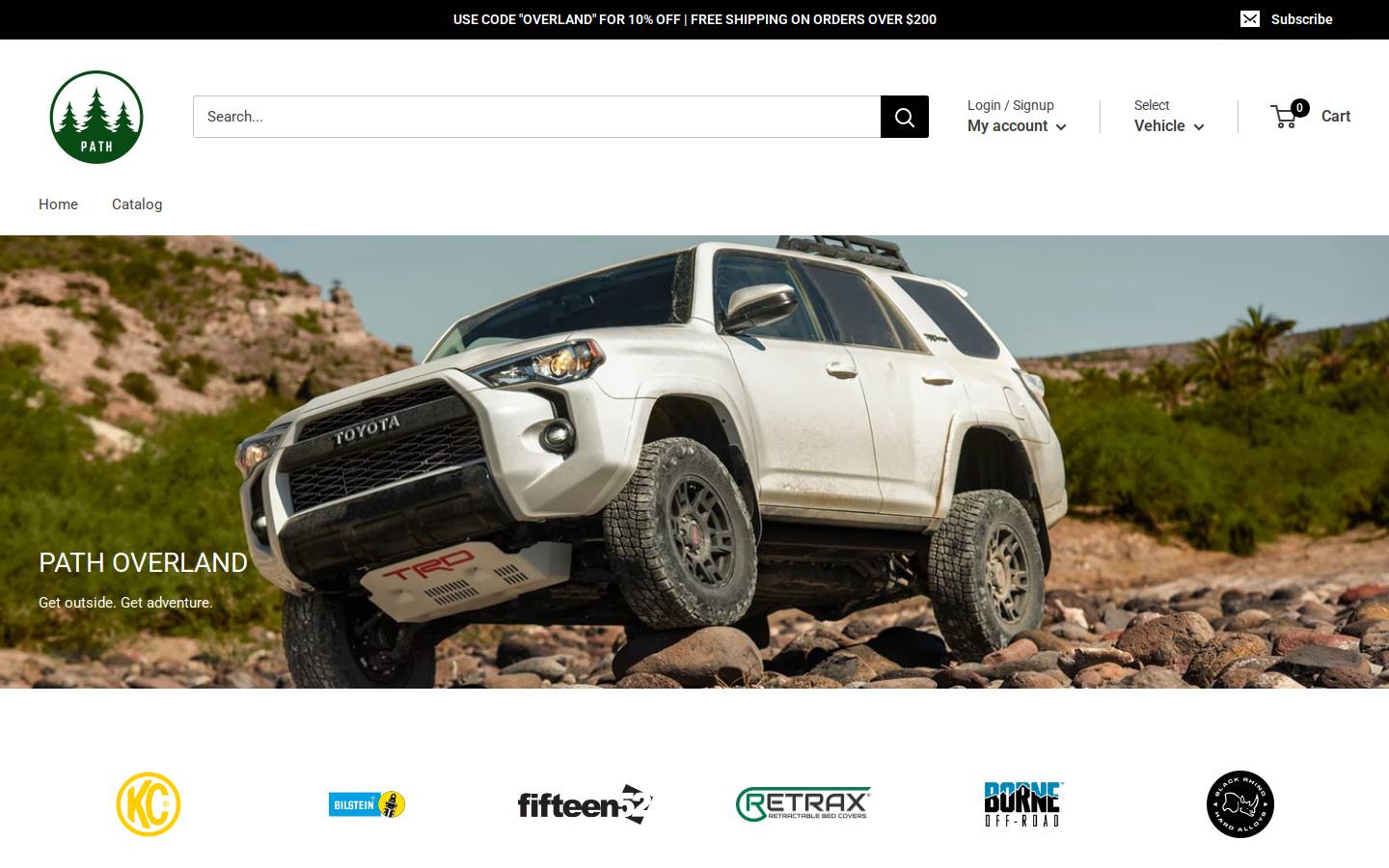 pathoverland.com homepage screenshot