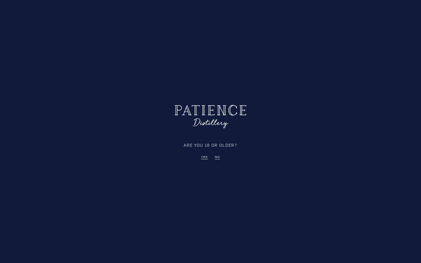 patiencedistillery.com homepage screenshot