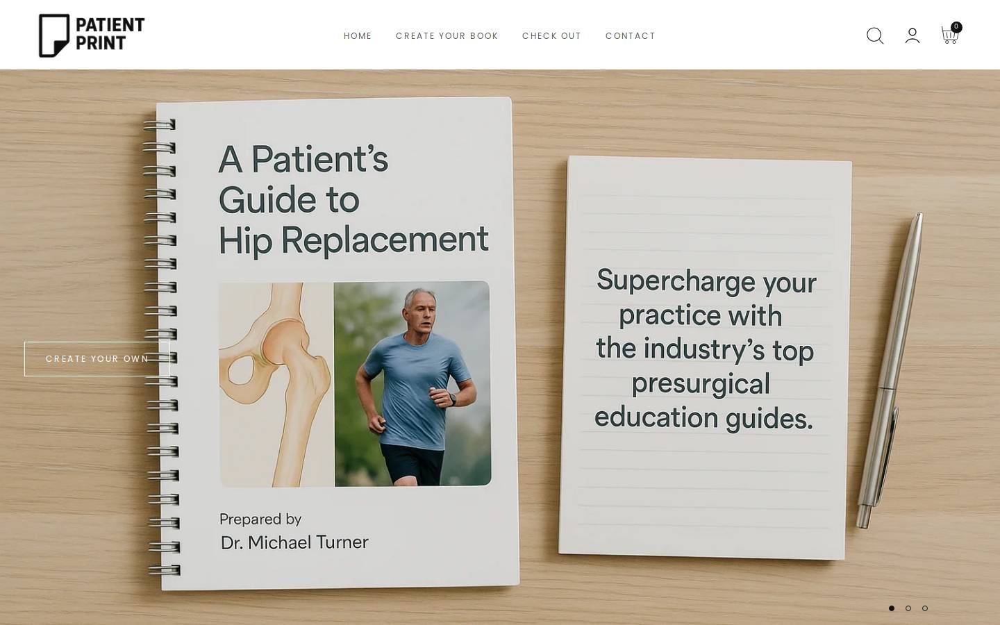 patientprint.com homepage screenshot