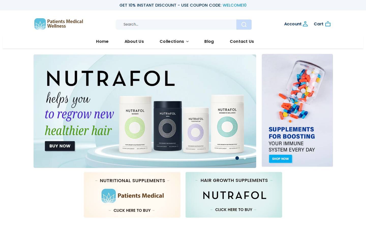 patientsmedicalwellness.com homepage screenshot