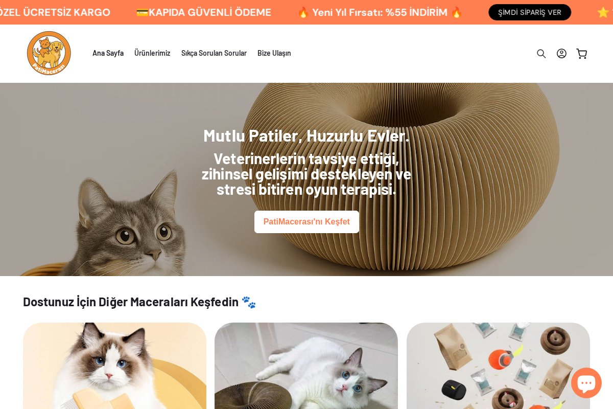 Pati Macerası homepage screenshot