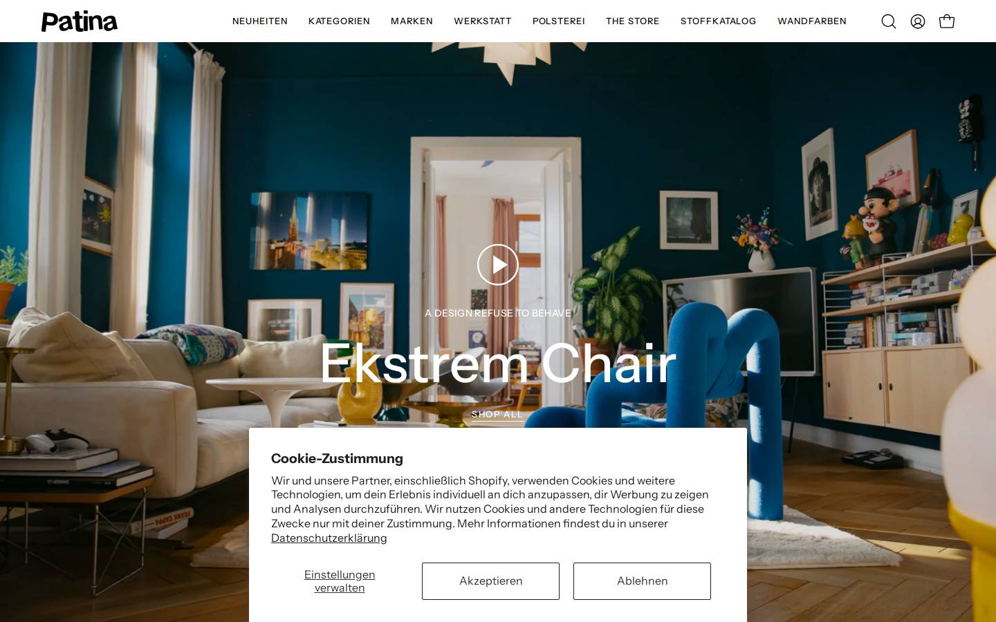 Patinaberlin homepage screenshot