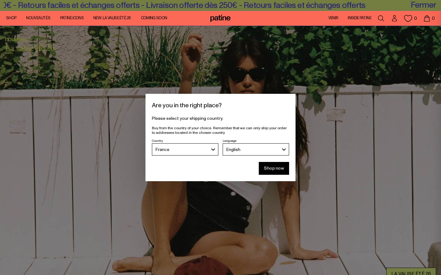 patine.fr homepage screenshot