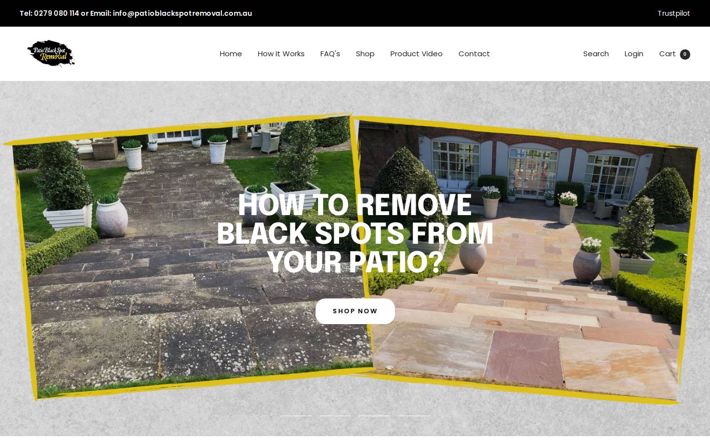 Patio Black Spot Removal Co LTD  homepage screenshot