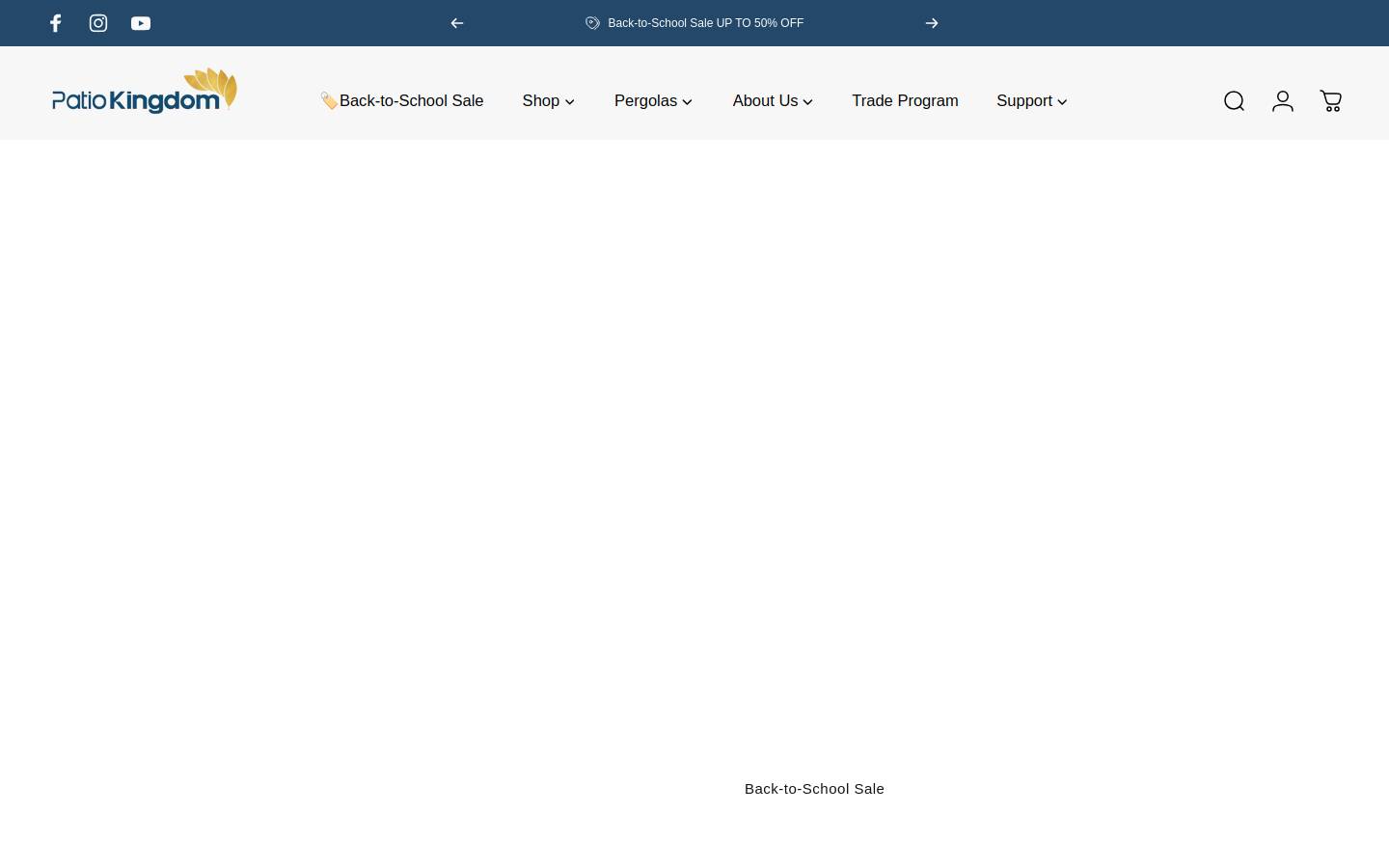 Patio Kingdom homepage screenshot
