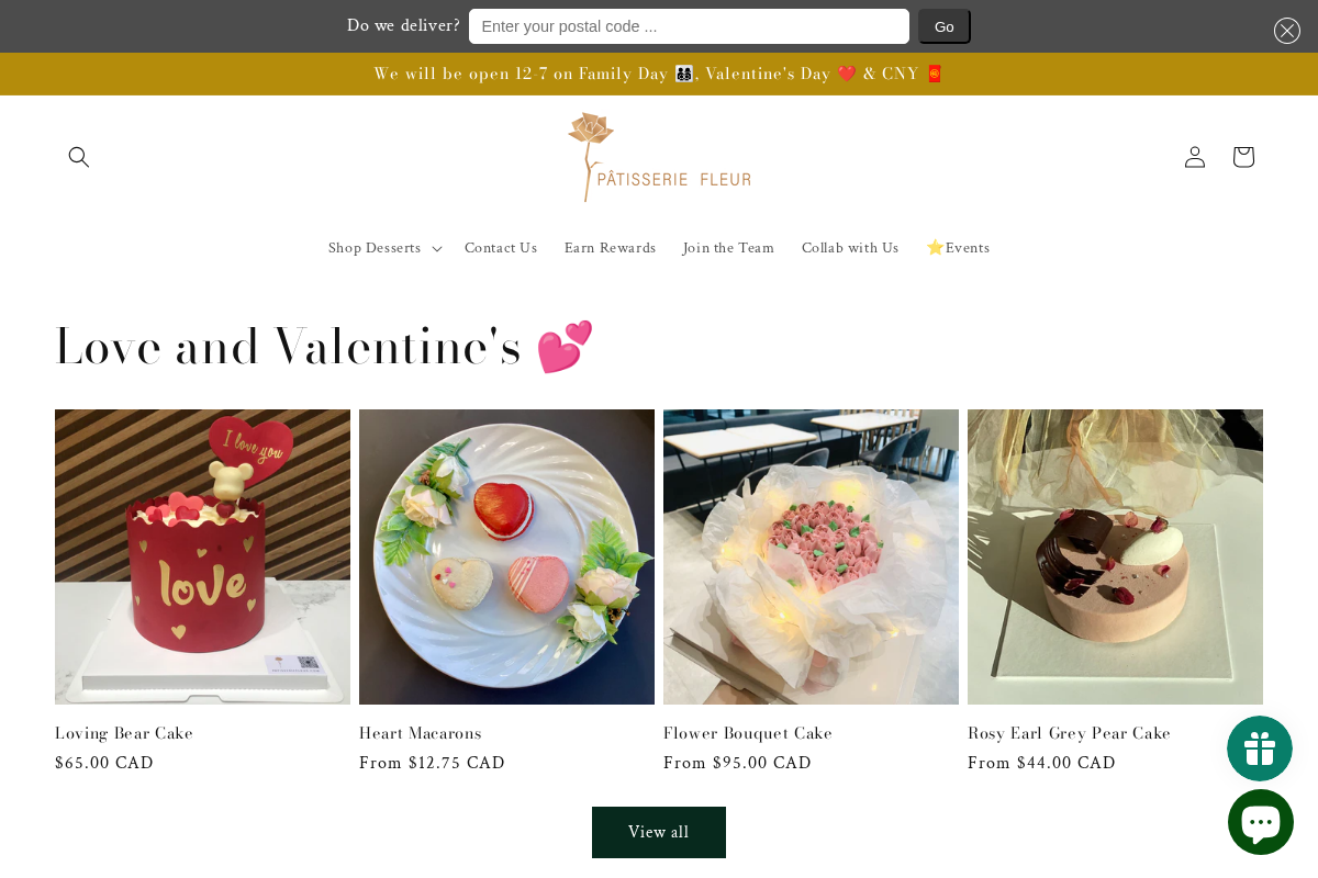 Patisserie Fleur homepage screenshot