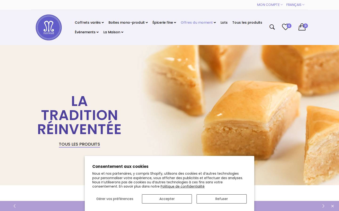 patisseriemasmoudi.fr homepage screenshot