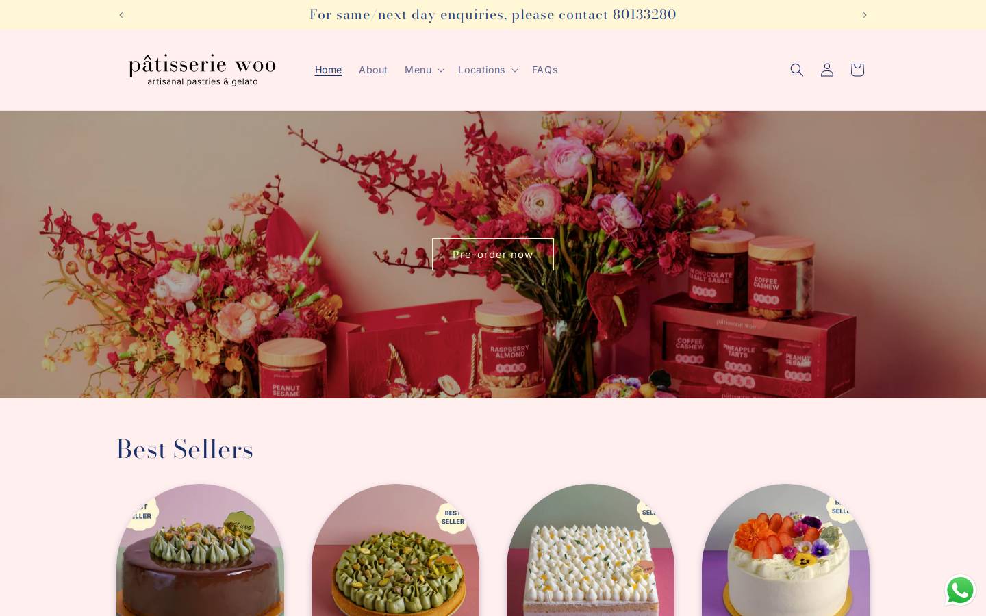 patisseriewoo.com homepage screenshot