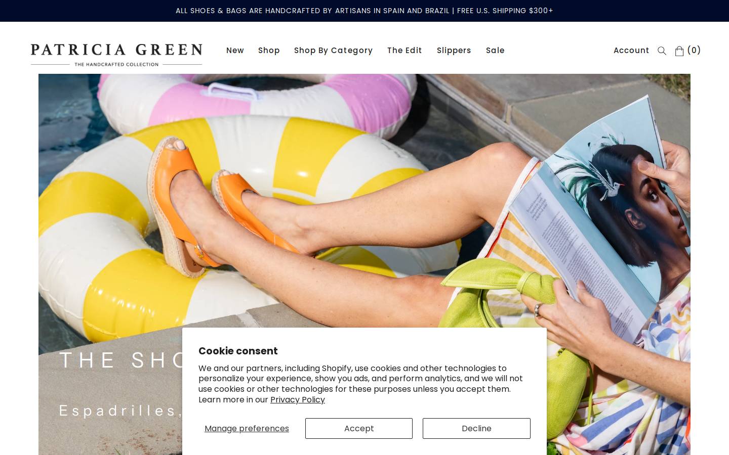 patriciagreen.com homepage screenshot