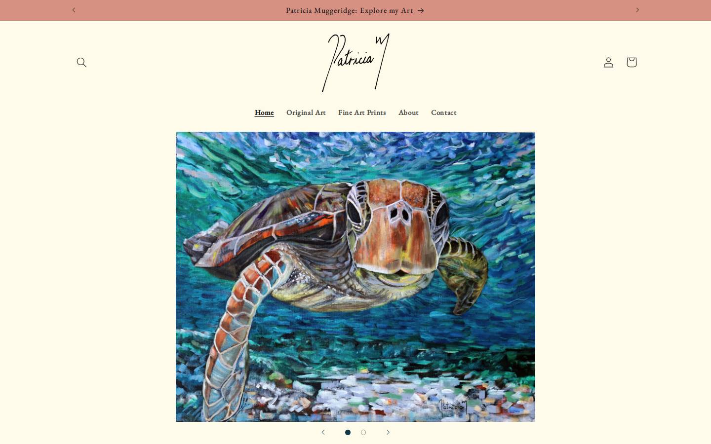 patriciamuggeridge.com homepage screenshot