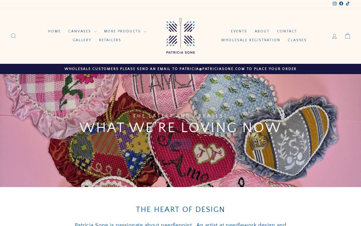 patriciasone.com homepage screenshot